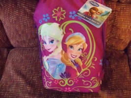 Disney Frozen Elsa Anna Throw  Blanket in a Drawstring Tote NEW HTF - £18.39 GBP