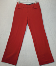 Apt.9 Dress Pants Womens Petite 2P Red Polyester Pockets Flat Front Belt Loops - £12.35 GBP