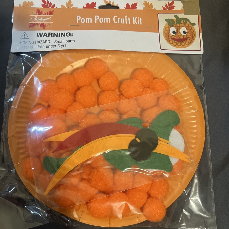 Pom Pom Pumpkin Craft Kit - $11.76
