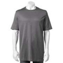 Mens Shirt Axist Gray Metallic Dry Knit Slim Fit Oxford Short Sleeve $38... - £12.66 GBP