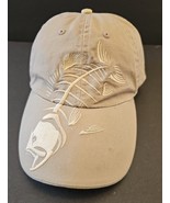 Get Reel Get Fish Bone Skeleton Hat Cap Adult Adjustable Tan Fishing Mens - $19.64