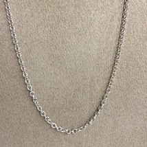 Collier femme en or blanc 18 carats longueur chaîne de câble 17,60 pouces... - £402.50 GBP