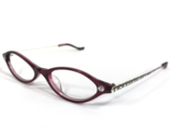 Brighton Eyeglasses Frames MARRAKESH Purple Silver Round Full Rim 45-17-135 - $41.88