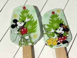 Disney Mickey Mouse Minnie Mouse Christmas Silicone Spatula Spoon Set NEW - $35.62