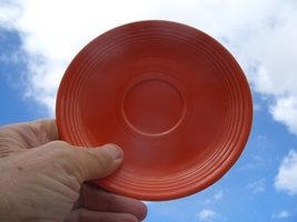 6&quot; Fiestaware Vintage Orange Plates 14% Uranium Glaze Made In Usa $25.00 + S/H - £19.69 GBP