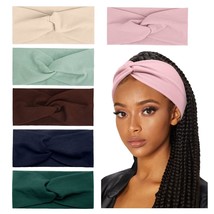 Turban Headbands for Women&#39;s Hair Wide Head Wraps Knotted Elastic Teen Girls Yog - £18.16 GBP