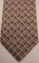 NEW $220 Gucci Light Taupe With Green and Purple Circles Silk Tie Italy - £71.93 GBP