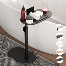 This Patent-Protected Black Bamboo Bathtub Tray Table Is Adjustable In H... - £29.72 GBP
