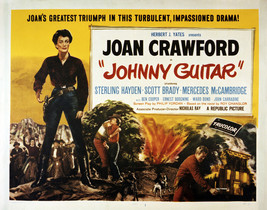 Johnny Guitar Joan Craword Sterling Hayden Title Art 16x20 Canvas - £54.81 GBP