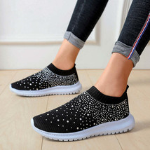 Rhinestone Decor Mesh Breathable Athletic - $46.55 CAD