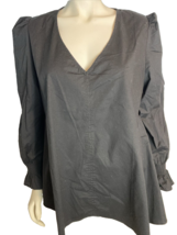 Pomander Place Women&#39;s Long Sleeve Blouse Black XXL - $28.49