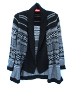 Talbots Diamond Fair Isle Shawl Collar Open Cardigan Sweater MED Nylon L... - £22.25 GBP