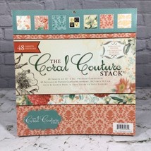 DCWV Craft Card Stock Stack Coral Couture Pad Pack Of 48 Sheets 12&quot;X12&quot; New - £15.52 GBP