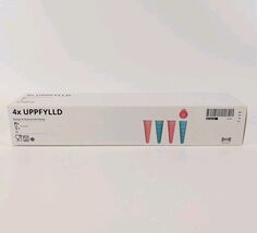 Ikea UPPFYLLD Ice Popsicle Maker Silicone Molds w/ Lids Set of 4 Turquoi... - €7,70 EUR