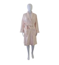 HANRO Plush Wrap Short Robe Rose Pink Size Small New - $222.75