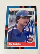 Tim Teufel New York Mets 1988 Donruss Autograph Card #648 Read Description - £3.86 GBP