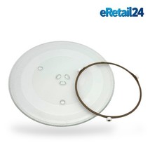 OEM Microwave glass turntable tray &amp; tray Support WB06X10001 WB49X10063 - $25.18
