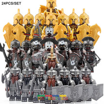 24PCS LotR The Hobbit Uruk-hai Elf Dwarf Ironfoot Soldier Minifigures Br... - £29.46 GBP