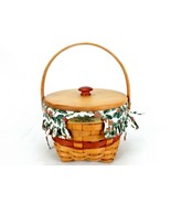Longaberger Jingle Bells Basket w/Insert &amp; Lid, 8x8, 1994 Christmas Coll... - $66.65 CAD