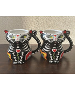 Day of the Dead 3D Cat Mug Black and White By Spectrum Designz 16 oz. New  - £35.37 GBP