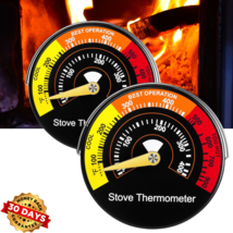 2 Pack Wood Stove Thermometer Magnetic Oven Pipe Temperature Gauge For F... - $307.81 MXN