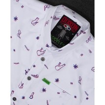 Dixxon Doodles Men Shirt Short Sleeve Weed Cannabis Bong Blunt Stretch 5... - £54.47 GBP