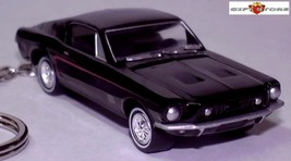 RARE KEY CHAIN 67/68 1968/1969 BLACK FORD MUSTANG GT FASTBACK CUSTOM Ltd... - $48.98