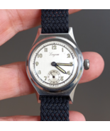 Rare Vintage Longeau / Enicar Military Steel Watch AS984 WWII era 1940 - $299.83 CAD