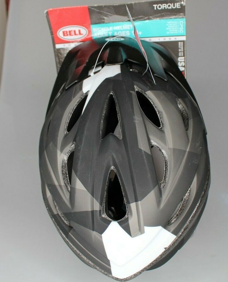 BELL Torque Adult Helmet The Original Since 1954 Black and White - $15.83