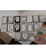 Lot of 16 Hard Drives, Different Capacities &amp; brands, most work, a few d... - £74.90 GBP