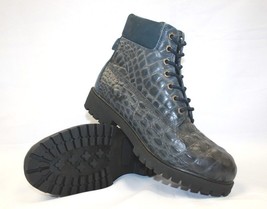 Men&#39;s Carl Jones Navy 6&quot; Casual Boots 100% Genuine Leather  - £142.09 GBP