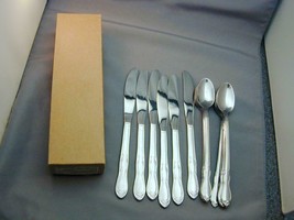 19 Pcs Simeon L &amp; George H Rogers Homestead Iced Teaspoons &amp; Knives - £19.89 GBP