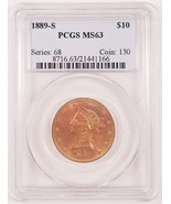1889-S Gold Liberty Eagle Graded by PCGS as MS-63! Gorgeous Early US gold - $50,634.42 MXN
