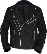 LJD Men&#39;s Brando Classic Motorcycle Rider Black Original High Quality Wool Biker - $89.99+