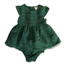Cat &amp; Jack Green Christmas Dress Size 12 Months - $11.88