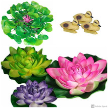 Pond Decor Value Pack, Includes Floating Lilies, Hyacinth &amp; Ducklings - £25.77 GBP