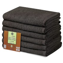 Cotton Bath Towels Set Grey 24&quot; X 48&quot; Pack Of 6 Ultra Soft 100% Cotton Bath Towe - £36.98 GBP