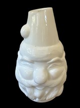 Vtg Fenton Christmas Fairy Lamp Milk Glass Santa Claus Votive Candle Holder - £54.43 GBP