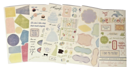 Scrapbooking Supplies 5 Sheets of Die Cuts  Baby, April Fools, Easter, W... - $5.95