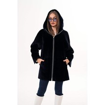 Vinci The Portofino Black Reversible Shearling Women Jacket image 13