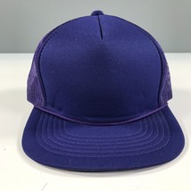 Vintage Purple Trucker Hat Boys Youth Size Flat Brim Mesh Dome YoungAn - $10.39