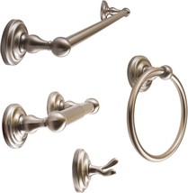 Sento Robiki Modern Nickel Bathroom Hardware Accessories, 4-Piece, Satin... - £44.31 GBP