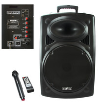 beFree Sound 15 Inch Bluetooth Powered Portable PA Party Speaker - £101.45 GBP