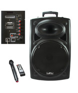 beFree Sound 15 Inch Bluetooth Powered Portable PA Party Speaker - £100.70 GBP