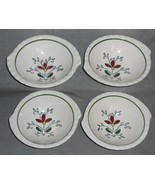 Set (4) Blue Ridge SAMPLER PATTERN HandPainted CEREAL BOWLS Piecrust Shape - $745.22 MXN