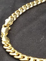 14k Gold Semi Solid Miami Cuban Link  Necklace, 24in With 15.6g Of Gold - £1,193.64 GBP
