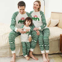 Printed Round Neck Color Matching Parent-child Christmas Family Set - £23.43 GBP+