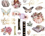 Hello Pink Autumn Chipboard Stickers 20 Per Pkg Shapes W/Foil Accents - $65.99