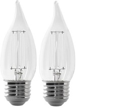 Feit Electric BPEFC40950CAWFIL/2 Daylight Flame Tip Exposed LED Bulb (2-Pack) - £10.70 GBP