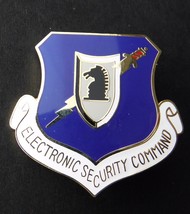 USAF AIR FORCE ELECTRONIC SECURITY COMMAND SHIELD LAPEL PIN BADGE 1.5 IN... - $6.84
